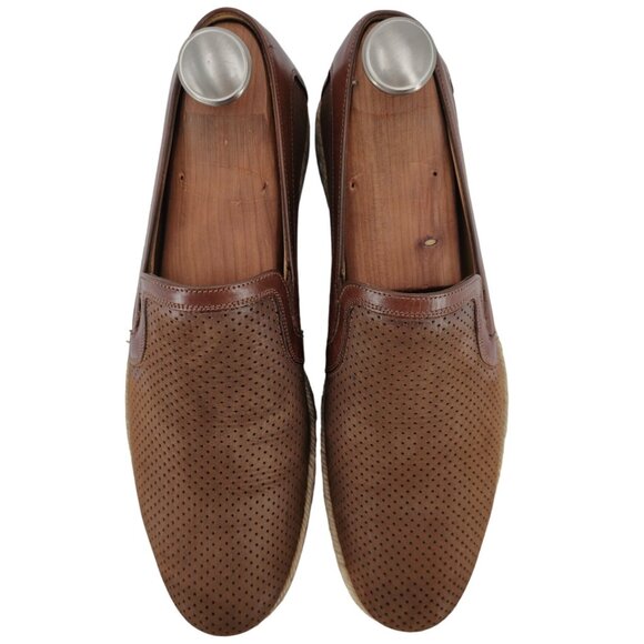 Mezlan Spain Brown Perforated Leather Slip-on Loafers Men size 9.5 Casual Shoes main image 4